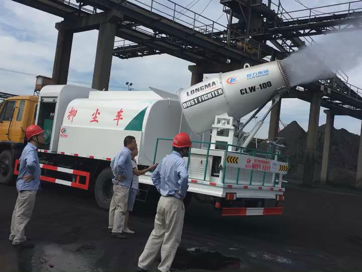 湖北荊州國電煤廠反饋100米霧炮車使用效果